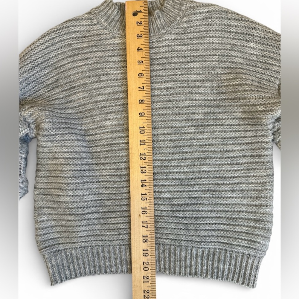 Gray Popcorn Chunky Balloon Sleeve Sweater S Boho Statement Harper Heritage Vtg - Picture 6 of 7